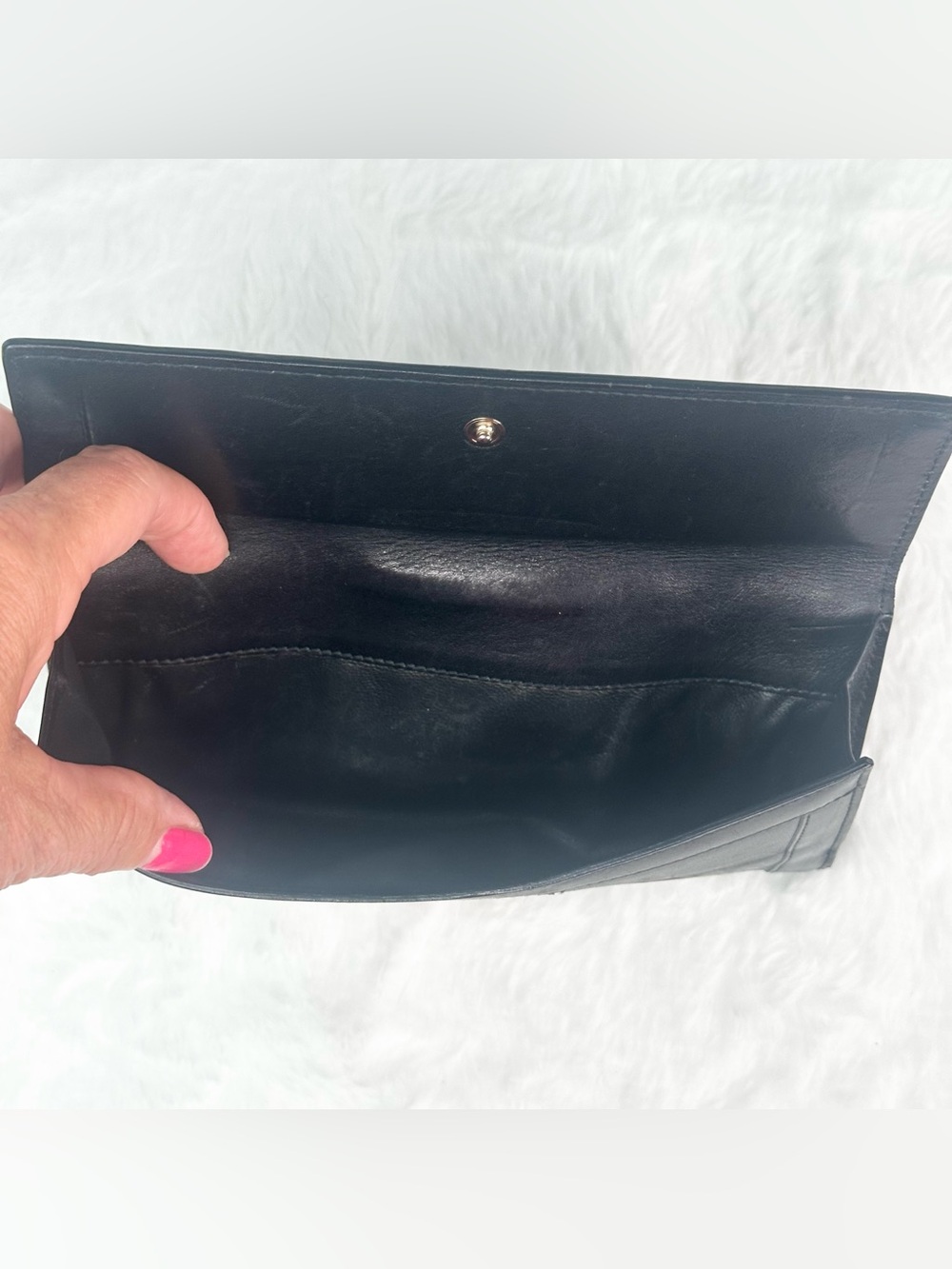 *GUCCI* VTG Cherry Line Black Leather Long Wallet COA - Picture 10 of 14